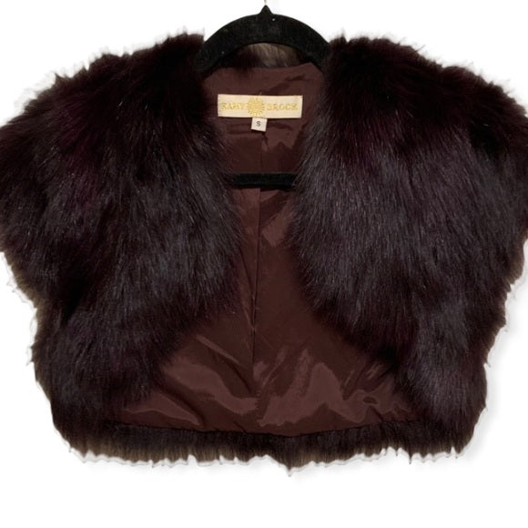 RAMY BROOK Fox Fur Shoulder Vest