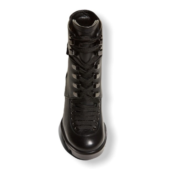 Christian Louboutin Macademia Calfskin Red Sole Biker Platform Booties