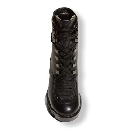 Christian Louboutin Macademia Calfskin Red Sole Biker Platform Booties