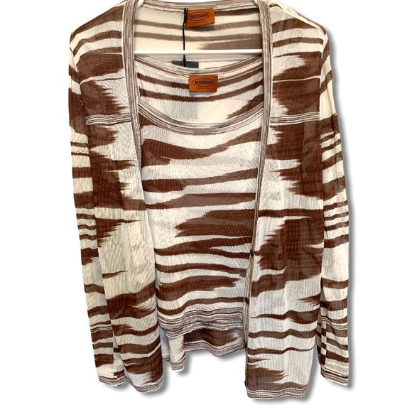 MISSONI Made in Italy (Orange Label) Cardigan & Top