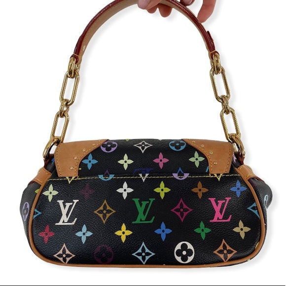 Louis Vuitton Black Multi-Colored Monogram Marilyn Handle Bag