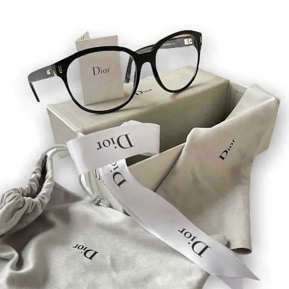 Dior Homme Black Tie Eyeglass Frames