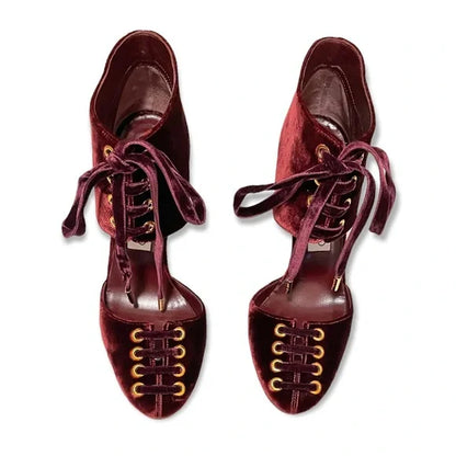 Jimmy Choo Velvet lace-up Tie Heels - photo 3 of 10