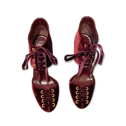 Jimmy Choo Velvet lace-up Tie Heels - photo 4 of 10