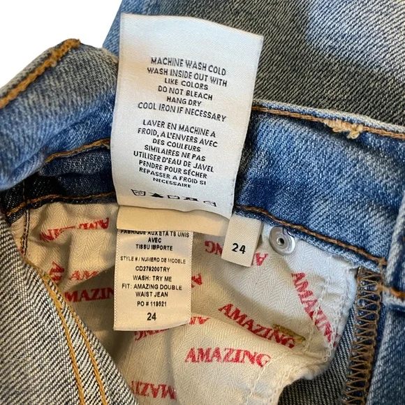 ALICE + OLIVIA Mid-Rise Straight Leg Jeans Size: US 24