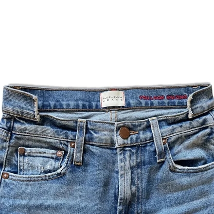 Alice + Olivia Mid-Rise Straight Leg Jeans - photo 2 of 7