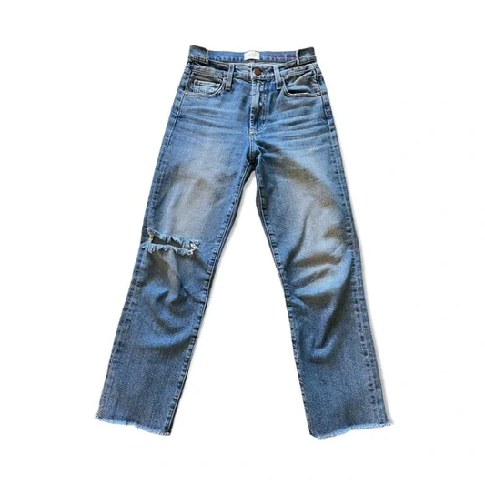 ALICE + OLIVIA Mid-Rise Straight Leg Jeans Size: US 24